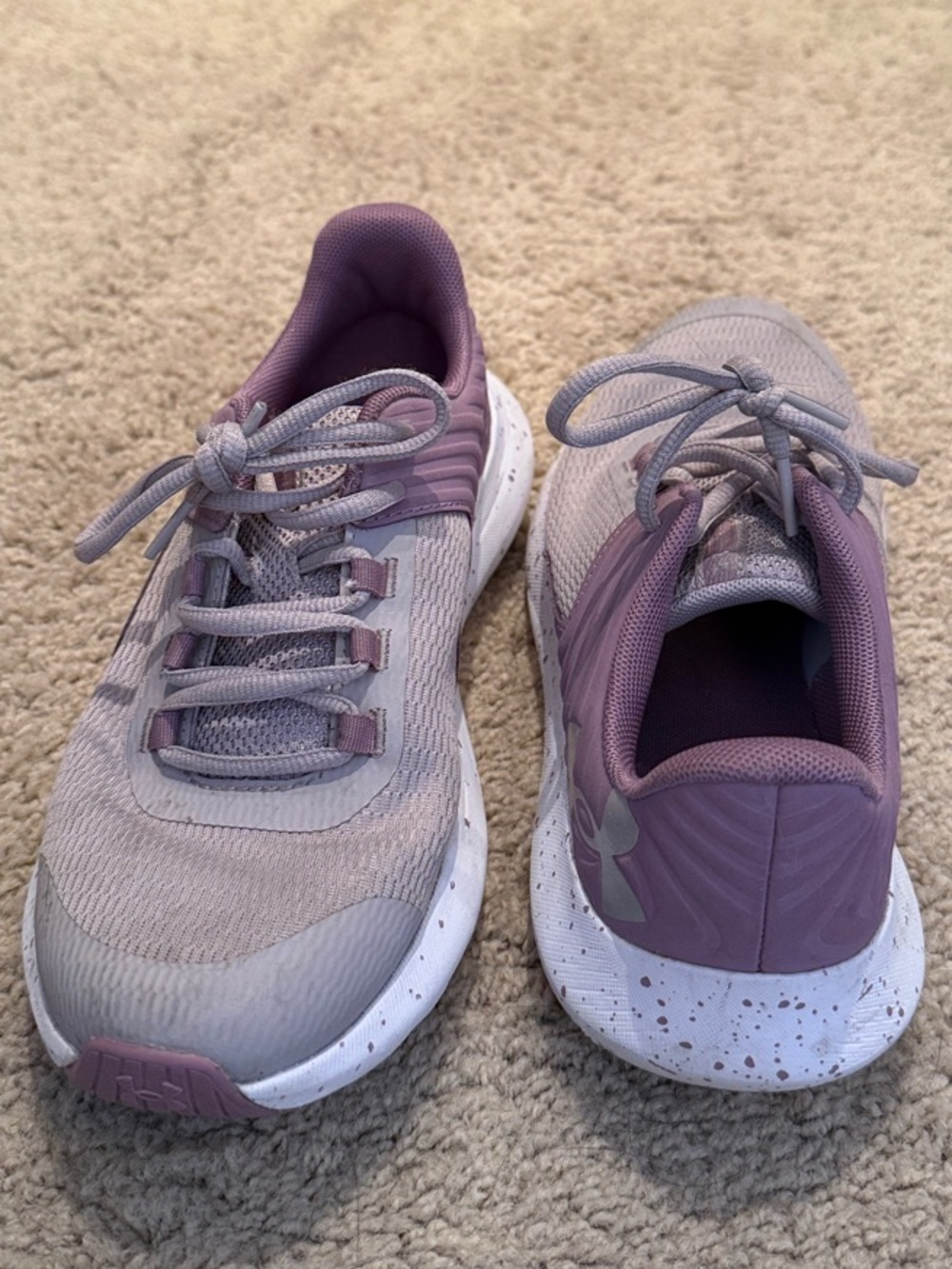 Under Armour Women's Lavender and Purple Athletic Sneakers - Picture 4 of 5
